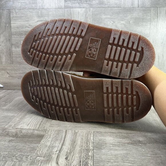 Dr. Marten ISHAM Men's size 11 Faux Shearling Lined Suede Wheat Mule - Picture 7 of 7